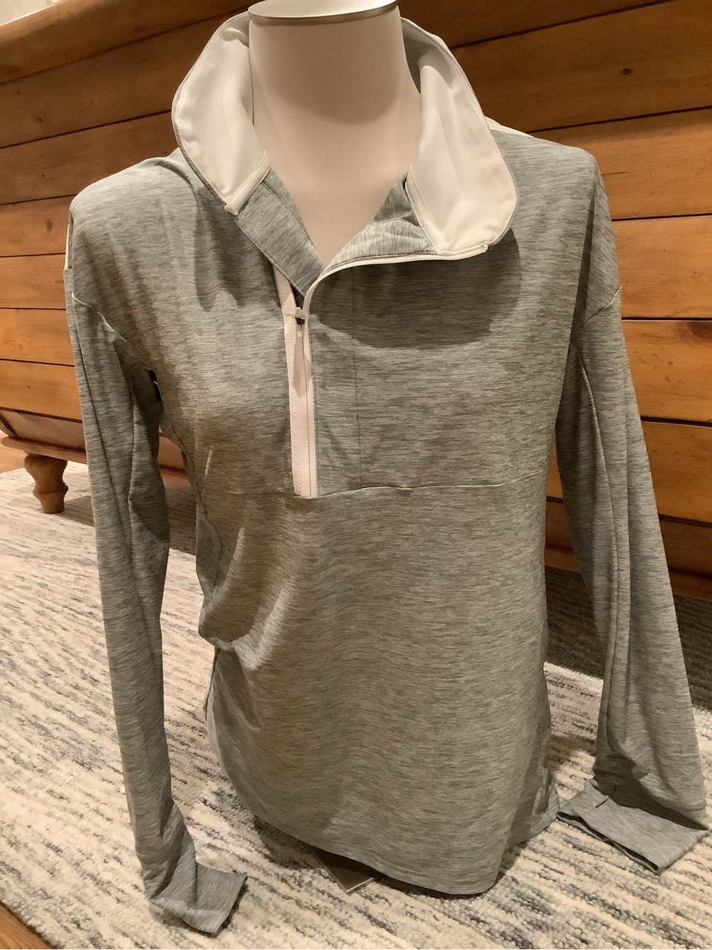 Under Armour Women's Heather Gray Notre Dame Quarter-Zip Pullover